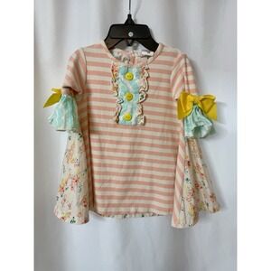 Ricrac & Ruffles‎ Baby Girls 12 Months Boutique Dress Bows G9